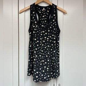 Joie black & white heart tank / Woman’s small / Silk